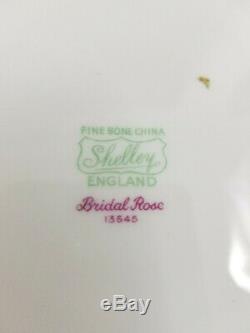 Shelley Fine Bone China England Bridal Rose Spray Pattern Dinner Dish Set 13545