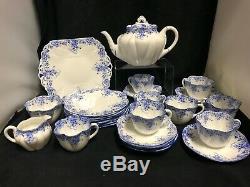 Shelley Fine Bone China England- Dainty Blue 051/28 Tea Set For 8