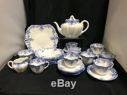Shelley Fine Bone China England- Dainty Blue 051/28 Tea Set For 8