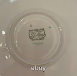 Shelley Fine Bone China Shamrock Tea Cup Saucer Set Made In England #14114