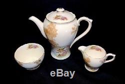 Shelley Heather Teapot Coffee Pot Creamer Sugar 3 Piece Set Bone China England