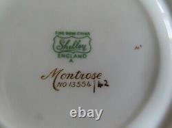 Shelley Montrose 13554 Cobalt Bone China Cup & Saucer Set Mint