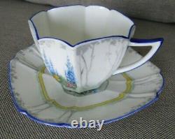 Shelley Queen Anne My Garden Teacup and Saucer Set England Fine Bone China