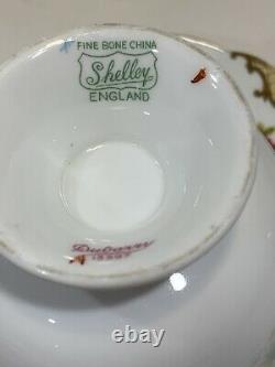 Shelley Vintage Dubarry Blue Bone China 20 PCs Plate Settings for 4 Pers England