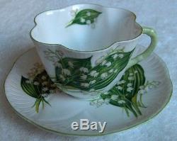 Shelley china EnglandLily of the Valley cup and saucer setDainty shape-NR