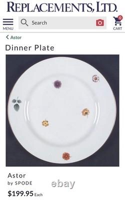 Spode Astor 6 6 Piece Place Setting Bone China England Rare Discontinued Set