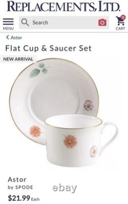 Spode Astor 6 6 Piece Place Setting Bone China England Rare Discontinued Set
