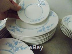 Spode Blanche de China Bone China Geisha Blue 56 pc Dinnerware Set England