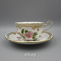 Spode Bone China STAFFORD FLOWERS Cup & Saucer Sets Set of Four England