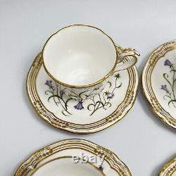 Spode Campanula Demitasse Espresso 8 Sets Blue Wildflowers Bone China England