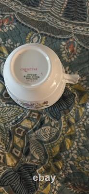 Spode Christine Bone China England Floral Dinner Set with Plates Cup & Saucer