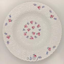 Spode Copeland Forget Me Not Rim Soup Bowls Set of 4 Bone China England