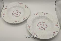 Spode Copeland Forget Me Not Rim Soup Bowls Set of 4 Bone China England