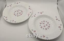 Spode Copeland Forget Me Not Rim Soup Bowls Set of 4 Bone China England