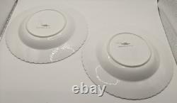 Spode Copeland Forget Me Not Rim Soup Bowls Set of 4 Bone China England