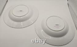 Spode Copeland Forget Me Not Rim Soup Bowls Set of 4 Bone China England