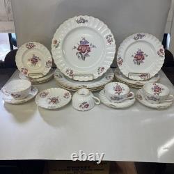 Spode Copelands IRIS China England 4 Dinner, 4 Bread, 4 Salad, 4 Tea Cups/saucer