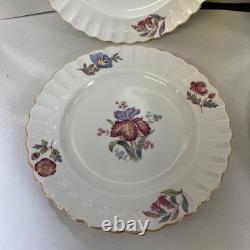 Spode Copelands IRIS China England 4 Dinner, 4 Bread, 4 Salad, 4 Tea Cups/saucer