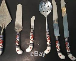 Spode Shima Fine Bone China/ Prill Blade Rare England Imari Set