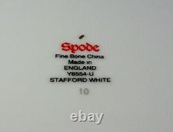 Spode Stafford White 5-Piece Place Setting Fine Bone China England Pristine
