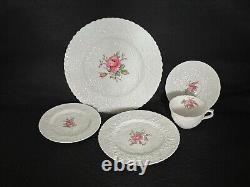 Spode bone china Bridal Rose 4 place settings plates cups England Y2862