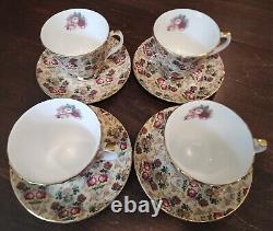 Staffordshire England Royal Patrician HD&S Fine Bone China 16 Piece Peony Set