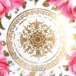 Swansea Rose by Davenport Porcelain Set 10 Bread or Dessert Plates Cabbage Rose