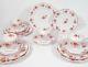 TUSCAN Bone China 16 Pc Set Pink-on-Pink 4 Cups Saucers Dessert Luncheon Plates