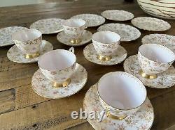 TUSCAN Fine English Bone China Tea Cup Saucer Dessert Plates 8606H Du Rose SET 6
