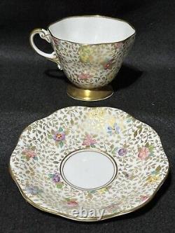 Tea Cups & Saucers (#3 Sets) EB FOLEY Bone China England #2737 #2724 #2918