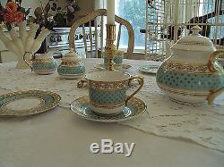 Thomas Goode Versailles Light Green Tea Set China/By Apoint HM the Queen England