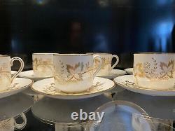Tiffany & Co. England Bone China Demitasse Cup & Saucer, Grosvenor 8 sets