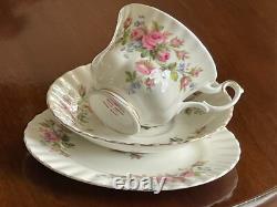 Timeless Vintage Bone China Tea Set 6 Persons'moss Rose' Royal Albert England