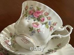 Timeless Vintage Bone China Tea Set 6 Persons'moss Rose' Royal Albert England