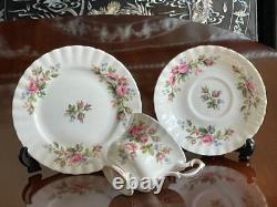 Timeless Vintage Bone China Tea Set 6 Persons'moss Rose' Royal Albert England