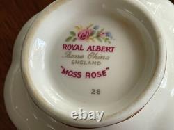 Timeless Vintage Bone China Tea Set 6 Persons'moss Rose' Royal Albert England