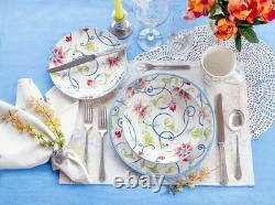 Tudor England 16-Piece Porcelain Dinnerware Set 4, Botanical Green 8541923701