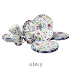 Tudor England 16-Piece Porcelain Dinnerware Set 4, Botanical Green 8541923701