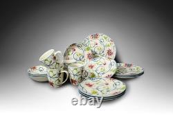 Tudor England 16-Piece Porcelain Dinnerware Set 4, Botanical Green 8541923701