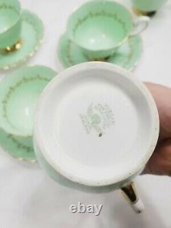 Tuscan Albany 11 Pieces Tea Set Cake Plate Tea Bone China England Mint Color