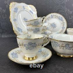Tuscan Bone China England 17 Pcs Tea Serving Set Teacup Dessert Plate Vintage