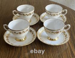 Tuscan England Fine Bone China Teacup & Saucer Set of 4