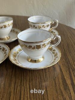Tuscan England Fine Bone China Teacup & Saucer Set of 4