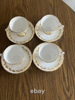 Tuscan England Fine Bone China Teacup & Saucer Set of 4