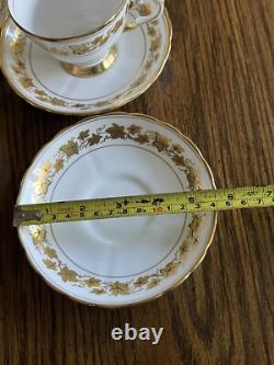 Tuscan England Fine Bone China Teacup & Saucer Set of 4