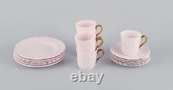 Tuscan, England, five-person coffee service in pink porcelain