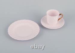 Tuscan, England, five-person coffee service in pink porcelain