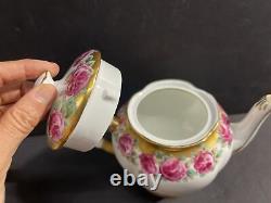 Tuscan Pink Roses Tea Set Fine English Bone China Gold Rim 16pcs C8944 England