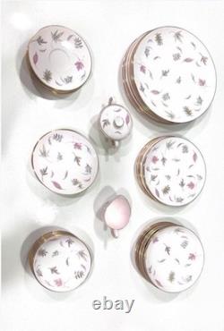 Tuscan Windswept Bone China Dinnerware Set 50 Pc Made in England Vintage