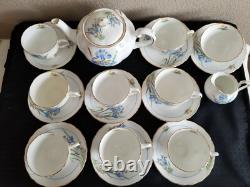 Tuscan bone china England whole blue iris tea set. 20 pieces